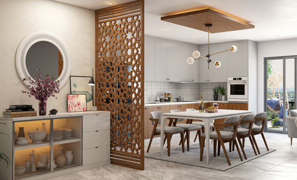 Meja Makan Kayu yang Elegan